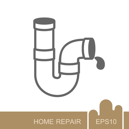 Plumbing pipes icon. Construction, repair and building vector design and illustrationのイラスト素材