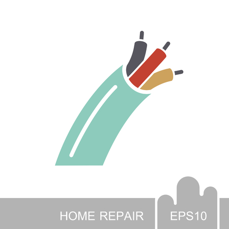 Electric cable icon. Construction, repair and building vector design and illustrationのイラスト素材