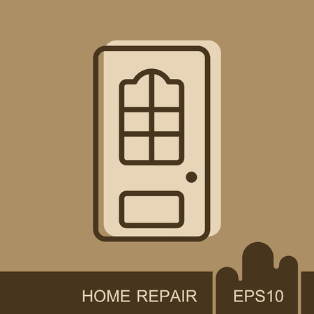 Interroom door icon. Construction, repair and building vector design and illustrationのイラスト素材