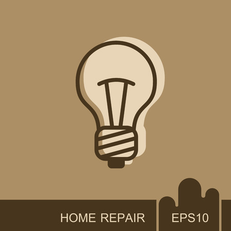 Light Bulb line icon vector. Idea sign, solution, thinking concept. Lighting Electric lampのイラスト素材