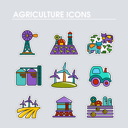 Farm Field icon. Agriculture sign. Graph symbol for your web site design, app, UI. Vector illustrationのイラスト素材