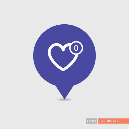 Favorites pin map icon. E-commerce sign. Map pointer. Map markers. Destination vector icon. Graph symbol for your web site design, app, UI. Vector illustration.のイラスト素材