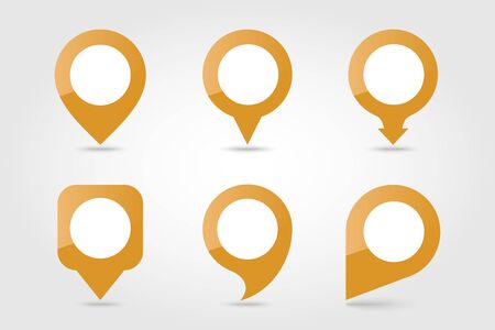 Full Moon outline pin map icon. Map pointer. Map markers. Sleep night dreams symbol. Meteorology. Weather. Vector illustration eps 10のイラスト素材