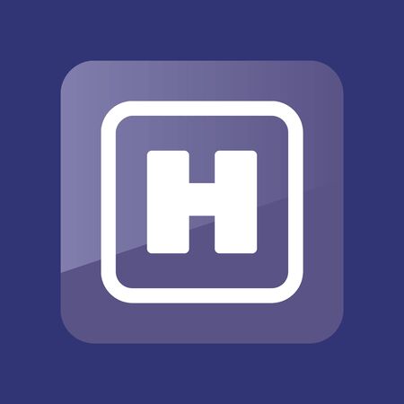 Hospital Sign flat icon. Medical vector. Graph symbol for your web site designのイラスト素材