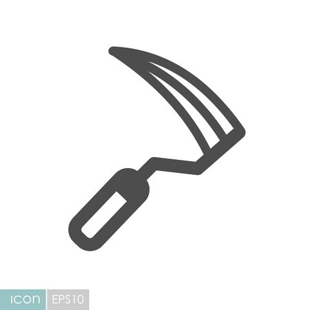 Sickles flat icon. Garden sign. Graph symbol for your web site design,   app, UI. Vector illustrationのイラスト素材