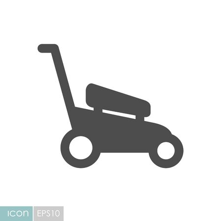 Lawn Mowers flat icon. Garden sign. Graph symbol for your web site designのイラスト素材