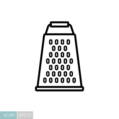Grater vector icon. Kitchen appliance. Graph symbol for cooking website design, app, UIのイラスト素材