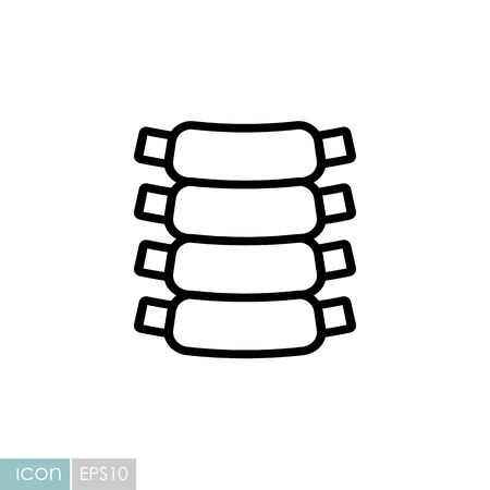 Ribs vector icon food meat. Barbecue and bbq grill sign. Graph symbol for cooking web site and apps designのイラスト素材