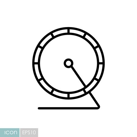 Hamster wheel vector icon. Pet animal sign. Graph symbol for pet and veterinary web site and appsのイラスト素材
