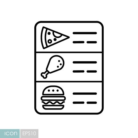 Online food menu vector icon. Delivery sign. Graph symbol for cooking web site and apps designのイラスト素材