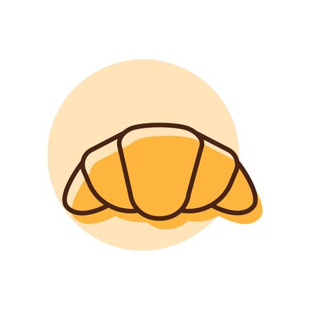 Croissant vector icon. Fast food sign. Graph symbol for cooking web site and apps design, app, UIのイラスト素材