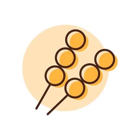 Meat balls vector icon. Fast food sign. Graph symbol for cooking web site and apps design,  app, UIのイラスト素材