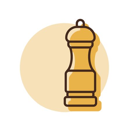 Pepper mill spice grinder vector icon. Kitchen appliance. Graph symbol for cooking web site design, logo, app, UIのイラスト素材
