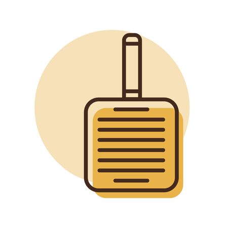 Grill pan vector icon. Kitchen appliance. Graph symbol for cooking web site design, logo, app, UIのイラスト素材