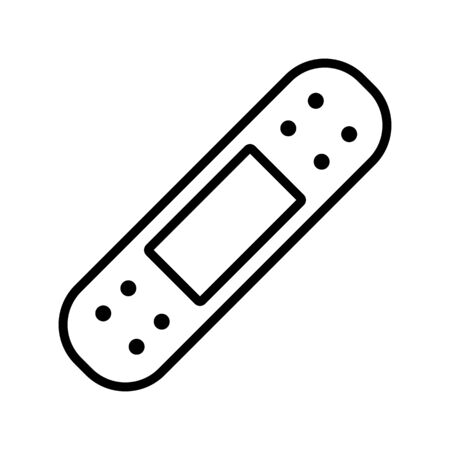 Adhesive plaster vector icon. Medicine and healthcare, medical support sign. Graph symbol for medical web site and apps design,   app, UIのイラスト素材
