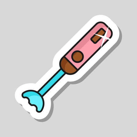 Hand blender vector icon. Electric kitchen appliance. Graph symbol for cooking web site design, logo, app, UIのイラスト素材