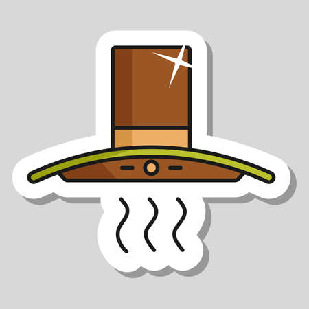 Kitchen hood vector icon. Electric kitchen appliance. Graph symbol for cooking web site design, logo, app, UIのイラスト素材