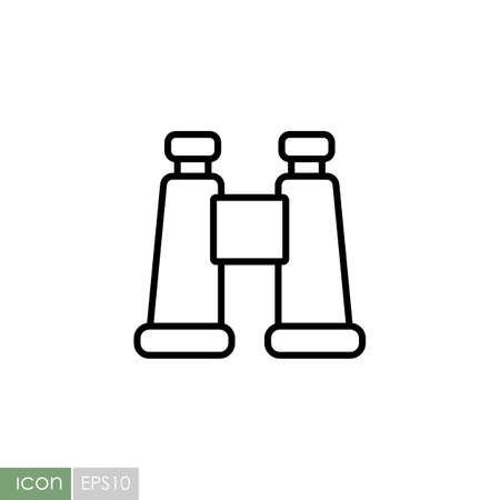 Binocular vector icon. Camping and Hiking sign. Graph symbol for travel and tourism web site and apps design, logo, app, UIのイラスト素材