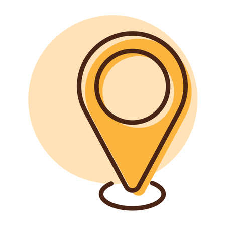 Pin map icon. Map pointer. Map markers. GPS location symbol. Navigation sign. Graph symbol for travel and tourism web site and apps, logo, app, UIのイラスト素材