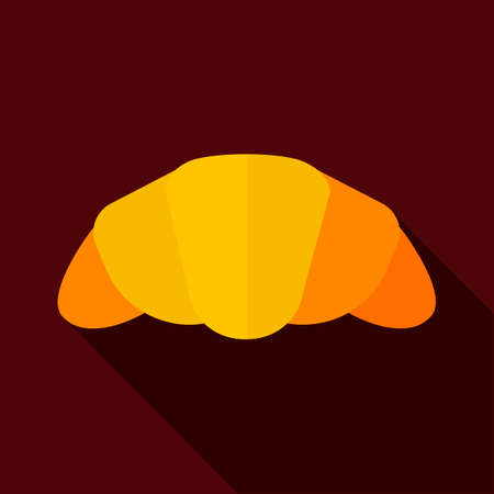 Croissant vector icon. Fast food sign. Graph symbol for cooking web site and apps design, logo, app, UIのイラスト素材