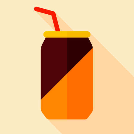 Soda cans vector icon. Fast food sign. Graph symbol for cooking web site and apps design, logo, app, UIのイラスト素材