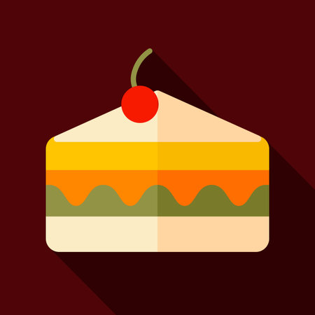 Piece of cake vector icon. Fast food sign. Graph symbol for cooking web site and apps design, logo,...