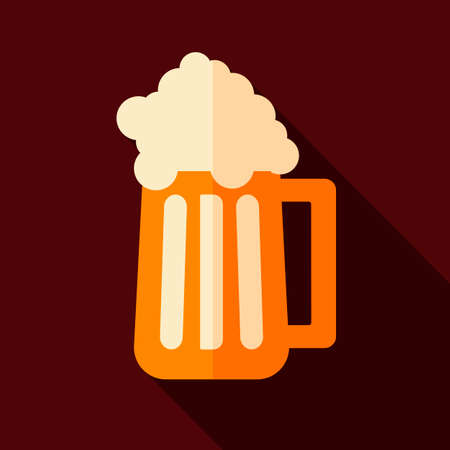 Beer glass vector icon. Barbecue and bbq grill sign. Graph symbol for cooking web site and apps design, logo, app, UIのイラスト素材