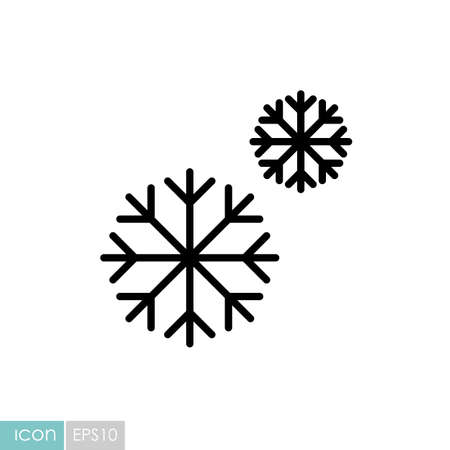Snowflakes vector icon. Winter sign. Graph symbol for travel and tourism web site and apps design, logo, app, UIのイラスト素材