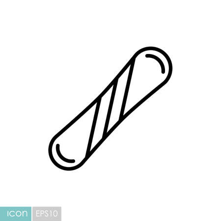 Snowboard vector icon. Winter sign. Graph symbol for travel and tourism web site and apps design, logo, app, UIのイラスト素材