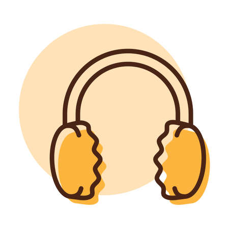 Winter headphones earmuffs vector icon. Winter sign. Graph symbol for travel and tourism web site and apps design, logo, app, UIのイラスト素材