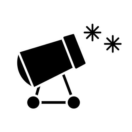 Snow cannon vector glyph icon. Winter sign. Graph symbol for travel and tourism web site and apps design, logo, app, UIのイラスト素材