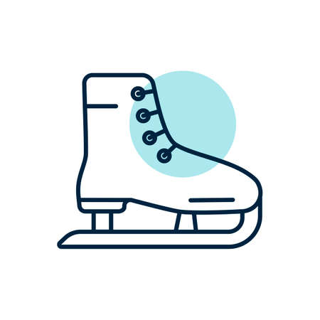 Skating shoes vector icon. Winter sign. Graph symbol for travel and tourism web site and apps design, logo, app, UIのイラスト素材