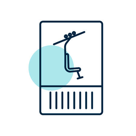 Ski pass vector icon. Winter sign. Graph symbol for travel and tourism web site and apps design, logo, app, UIのイラスト素材
