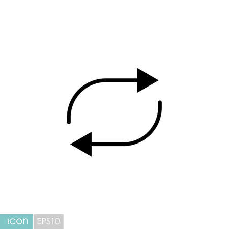 Repeat button vector flat icon. Music sign. Graph symbol for music and sound web site and apps design, logo, app, UIのイラスト素材