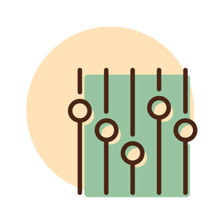 Equalizer vector icon. Music sound wave symbol. Graph symbol for music and sound web site and apps design, logo, app, UIのイラスト素材