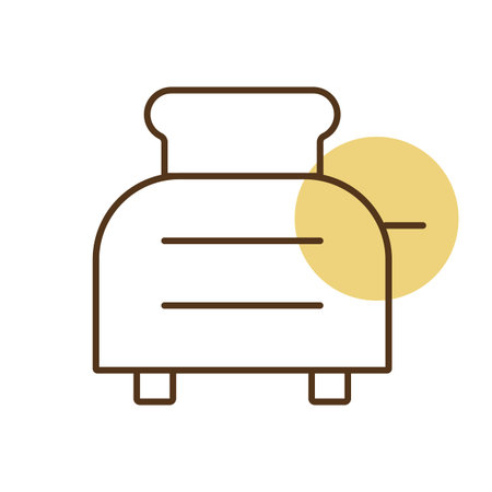 Toaster with toasts vector icon. Kitchen appliance. Graph symbol for cooking web site design, logo,...