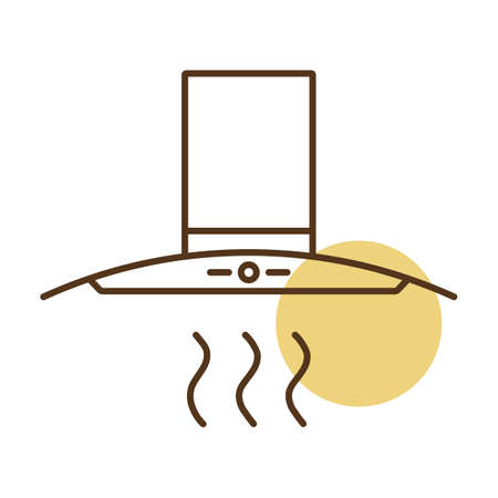 Kitchen hood vector icon. Electric kitchen appliance. Graph symbol for cooking web site design, logo, app, UIのイラスト素材
