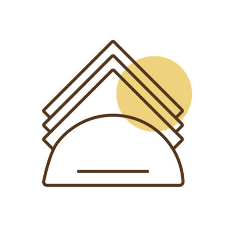 Napkins and napkin holder vector icon. Kitchen appliance. Graph symbol for cooking web site design, logo, app, UIのイラスト素材