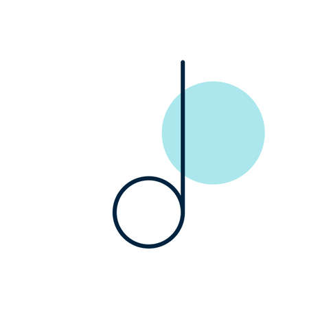 Music note flat vector icon. Graph symbol for music and sound web site and apps design, logo, app, UIのイラスト素材