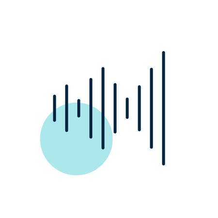 Equalizer, frequency vector icon. Audio signal. Music sign. Graph symbol for music and sound web site and apps design, logo, app, UIのイラスト素材
