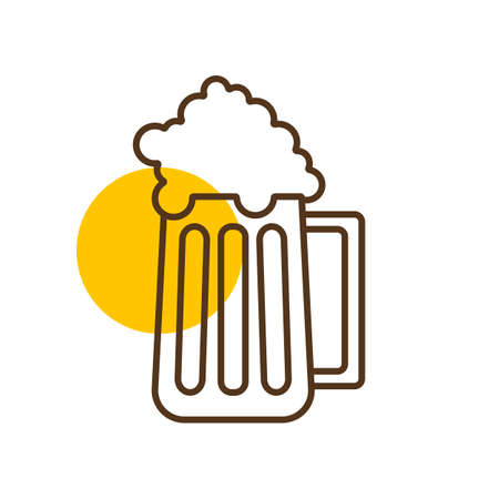 Beer glass vector icon. Barbecue and bbq grill sign. Graph symbol for cooking web site and apps design, logo, app, UIのイラスト素材