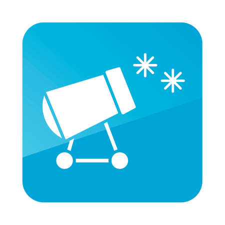 Snow cannon vector icon. Winter sign. Graph symbol for travel and tourism web site and apps design, logo, app, UIのイラスト素材