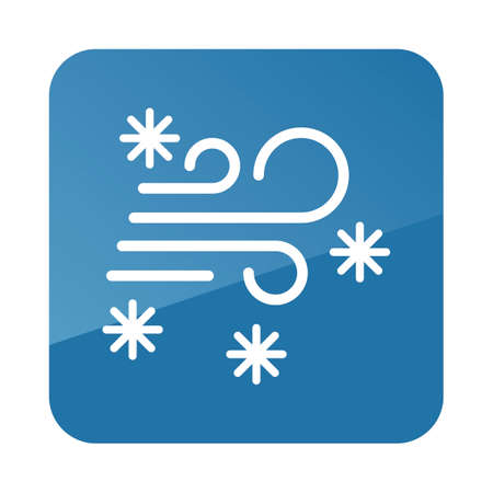 Wind snow snowstorm vector icon. Winter sign. Graph symbol for travel and tourism web site and apps design, logo, app, UIのイラスト素材
