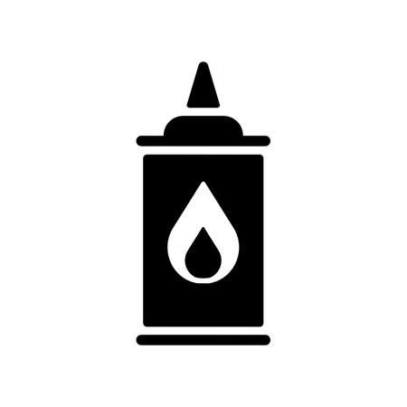 Coaling fluid vector glyph icon. Barbecue and bbq grill sign. Graph symbol for cooking web site and apps design, logo, app, UIのイラスト素材