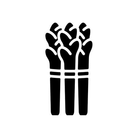 Asparagus vector glyph icon. Barbecue and bbq grill sign. Vegetable. Graph symbol for cooking web site and apps design, logo, app, UIのイラスト素材