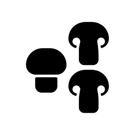 Mushroom vector glyph icon. Barbecue and bbq grill sign. Vegetable. Graph symbol for cooking web site and apps design, logo, app, UIのイラスト素材