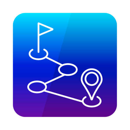Route vector icon. Navigation sign. Graph symbol for travel and tourism web site and apps design, logo, app, UIのイラスト素材