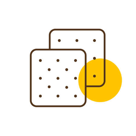 Cookie vector icon. Fast food sign. Graph symbol for cooking web site and apps design, logo, app, UIのイラスト素材