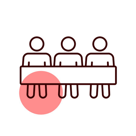 Group of protesting people with big placard vector icon. Demonstration, protest, strike, revolution. Graph symbol for web site design, logo, app, UIのイラスト素材