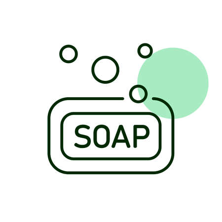 Soap vector icon. Hygiene sign. Graph symbol for medical and household chemicals web site and apps design, logo, app, UIのイラスト素材